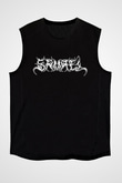 Samael Baskılı Unisex Siyah Kolsuz Tişört - Tshirt