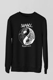 Samael Baskılı Unisex Siyah Sweatshirt