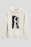 Samurai Jack Beyaz Unisex Kapşonlu Sweatshirt