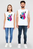 Samurai Jack Beyaz Unisex Kolsuz Tişört