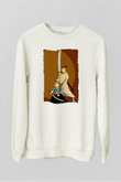Samurai Jack Beyaz Unisex Sweatshirt