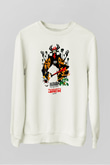 Samurai Jack Beyaz Unisex Sweatshirt