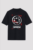 Samurai Jack Siyah Unisex Oversize Tişört T-Shirt