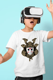 Samurai Jason Baskılı Beyaz Unisex Çocuk Tshirt