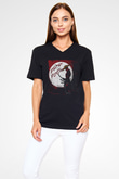 Samuray Deadpool Baskılı Unisex Beyaz  V Yaka Tişört