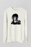 Sandman Baskılı Beyaz Unisex Sweatshirt