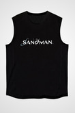 Sandman Baskılı Unisex Siyah Kolsuz Tişört - Tshirt