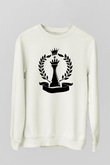 Satranç Beyaz Unisex Sweatshirt