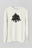 Satranç Beyaz Unisex Sweatshirt
