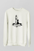 Satranç Beyaz Unisex Sweatshirt