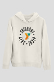 Saturday Night Live Beyaz Unisex Kapşonlu Sweatshirt