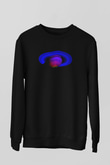 Satürn Siyah Unisex Sweatshirt