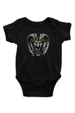 Satyricon Baskılı Unisex Siyah Bebek Body - Zıbın