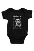 Satyricon Baskılı Unisex Siyah Bebek Body - Zıbın