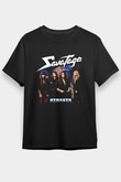 Savatage Baskılı Unisex Siyah Tişört - Tshirt