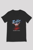 Savatage Baskılı Unisex Siyah V Yaka Tişört - Tshirt