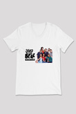 Saved by the Bell Beyaz Unisex V Yaka Tişört