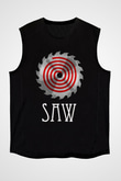 Saw Siyah Unisex Kolsuz Tişört
