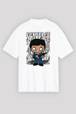 Scarface Baskılı Unisex Beyaz Oversize Tişört