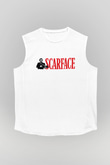 Scarface Beyaz Unisex Kolsuz Tişört