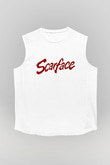 Scarface Beyaz Unisex Kolsuz Tişört