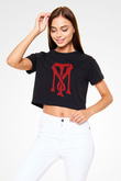 Scarface Siyah Crop Top Tişört