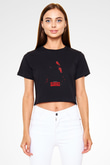 Scarface Siyah Crop Top Tişört