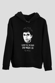 Scarface Siyah Unisex Kapşonlu Sweatshirt