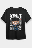Scarface Tony Montana Baskılı Unisex Siyah Tişört