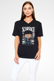 Scarface Tony Montana Baskılı Unisex Siyah V Yaka Tişört