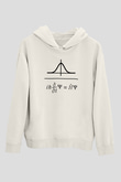 Schrödinger Dalga Denklemi Baskılı Unisex Ekru Hoodie