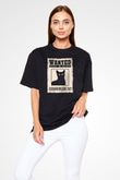 Schrödinger'in Kedisi Aranıyor İlan Baskılı Unisex Oversize Tişört - Tshirt