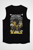 Scorpion Baskılı Unisex Siyah Kolsuz Tişört