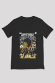 Scorpion Baskılı Unisex Siyah V Yaka Tişört