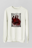 Scream Beyaz Unisex Sweatshirt