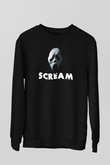 Scream Siyah Unisex Sweatshirt