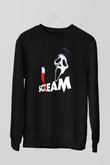 Scream Siyah Unisex Sweatshirt