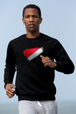 Sealand Prensliği - Principality Sealand Bayrağı Baskılı Unisex Siyah Sweatshirt