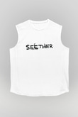 Seether Beyaz Unisex Kolsuz Tişört