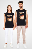 Seether Siyah Unisex Kolsuz Tişört