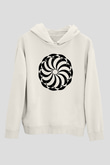Şekil Beyaz Unisex Kapşonlu Sweatshirt