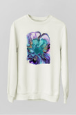 Şekil Beyaz Unisex Sweatshirt