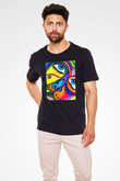 Şekil Siyah Unisex Tişört T-Shirt - TişörtFabrikası