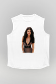 Selena Gomez Beyaz Unisex Kolsuz Tişört