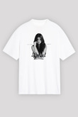 Selena Gomez Beyaz Unisex Oversize Tişört T-Shirt