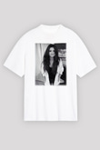 Selena Gomez Beyaz Unisex Oversize Tişört T-Shirt