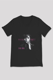 Selena Gomez Siyah Unisex V Yaka Tişört T-Shirt
