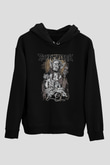Septicflesh Baskılı Unisex Siyah Kapüşonlu Sweatshirt