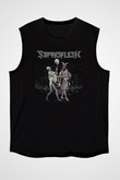 Septicflesh Baskılı Unisex Siyah Kolsuz Tişört - Tshirt