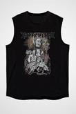Septicflesh Baskılı Unisex Siyah Kolsuz Tişört - Tshirt